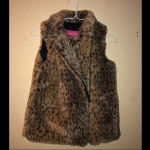 Cheetah print vest